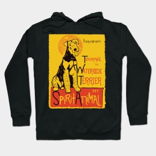 Funny Airedale Terrier Cute Dog Chat Noir Mashup Art Hoodie